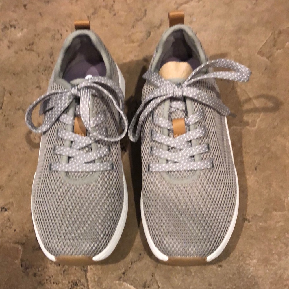 Dr Scholls Sneaker High Hopes Casual Athletic Softgrey Lace Up Mesh Knit 6 M